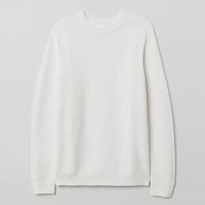 H&M Men's Crewneck Sweater in White